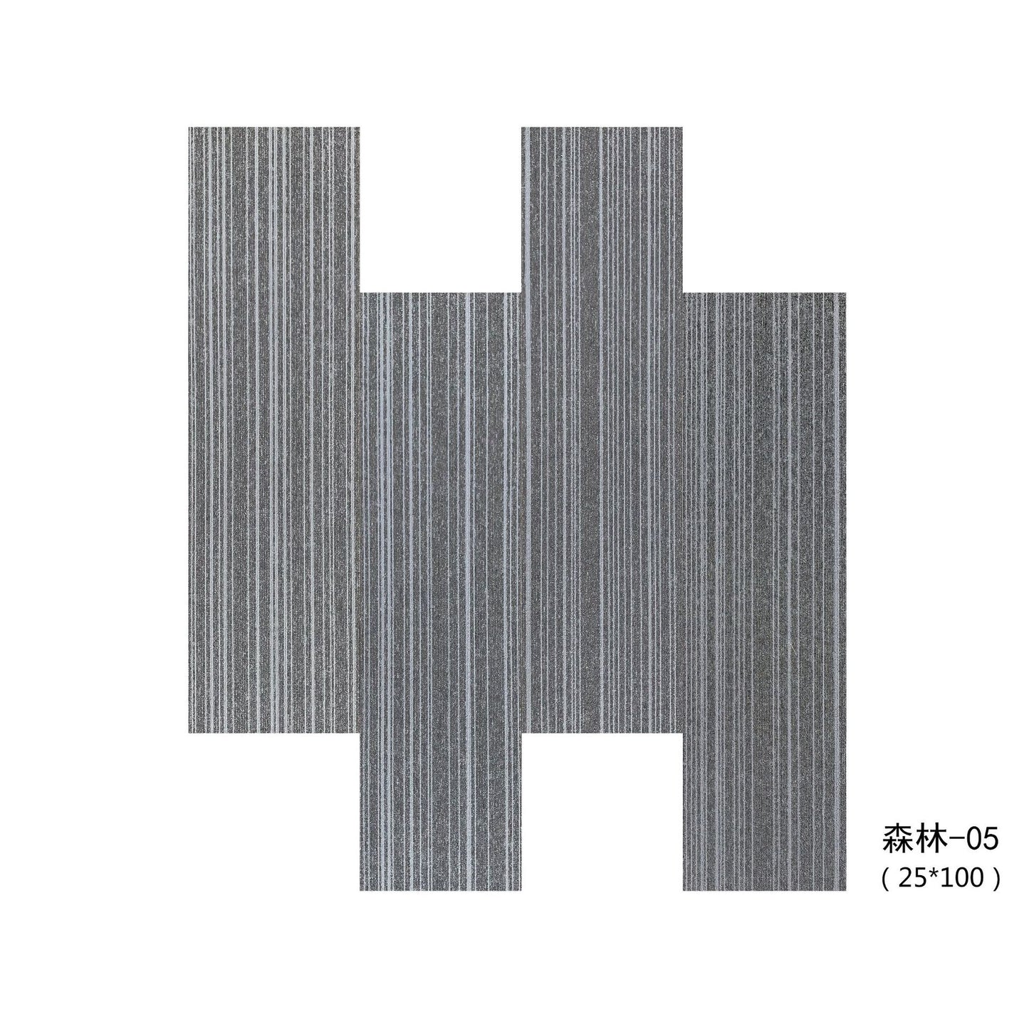 A Office  Building Meeting Room Fire Resistant Dirt Resistant Flame Retardant Environmental Protection Grey Striped Square Splicing B1 Fire Carpet