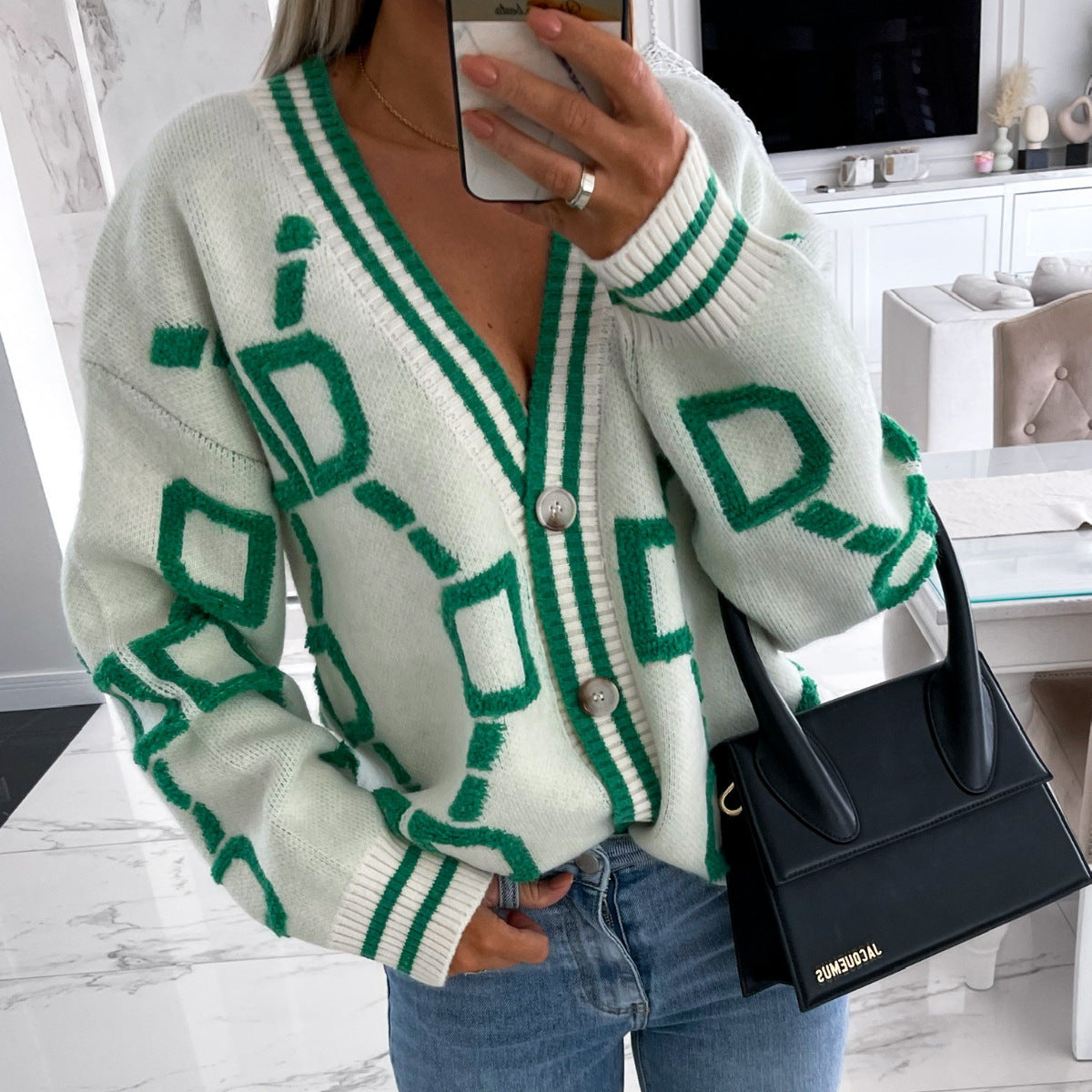 A sweater jacket
