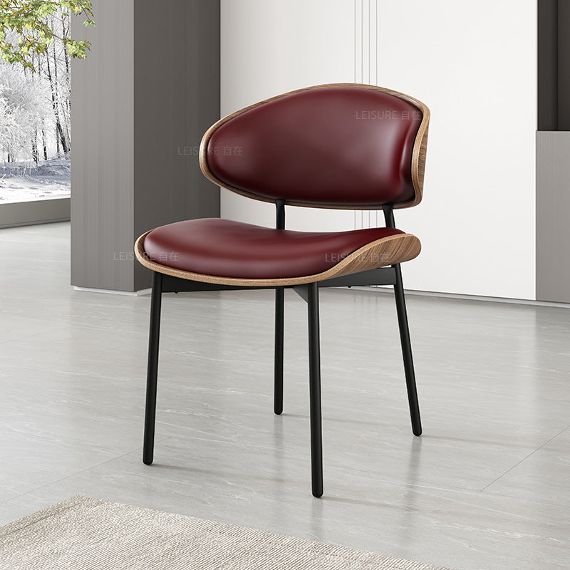 A PU leather chair seat