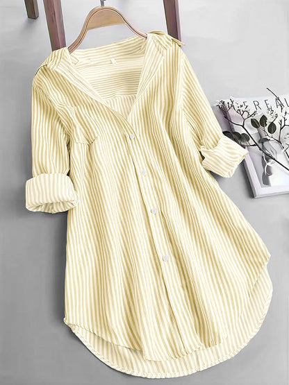 A striped long-sleeved shirt