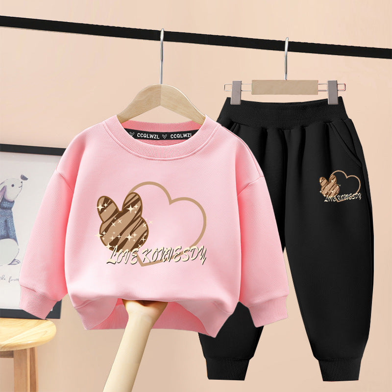 A children's sweatshirt set
