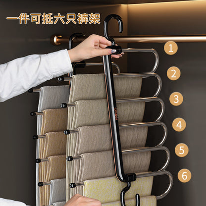 A folding pants rack storage rack