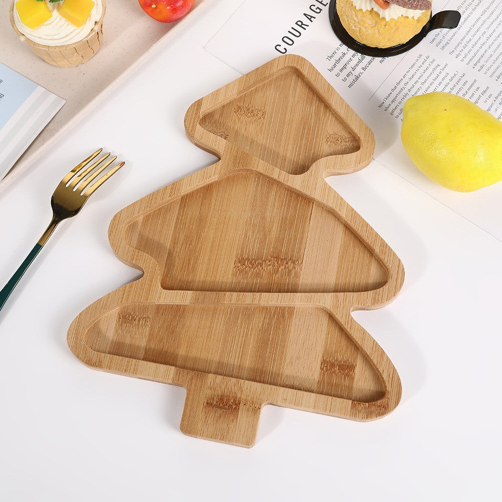A Cute Christmas Tree Plate Grid Bamboo