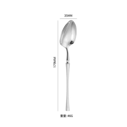 A stainless steel cutlery