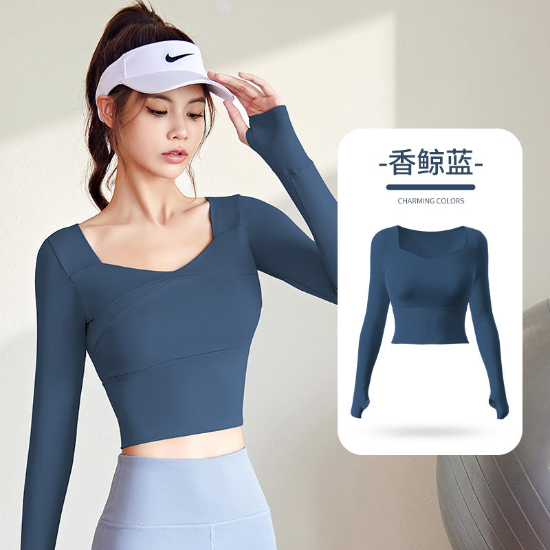 A High elastic, slim and thin yoga suit, nude suit, high waist running sports fitness suit