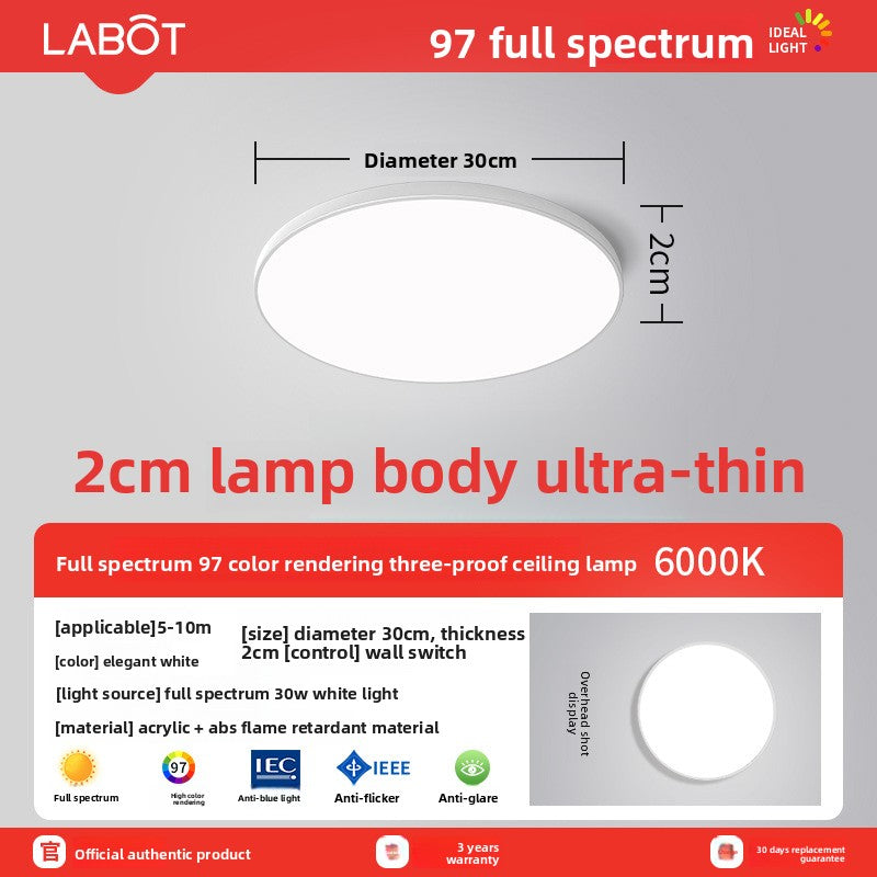 A Ultra-thin round LED lamps wholesale balcony light bedroom light living room light household aisle corridor light three-proof ceiling light
