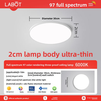 A Ultra-thin round LED lamps wholesale balcony light bedroom light living room light household aisle corridor light three-proof ceiling light