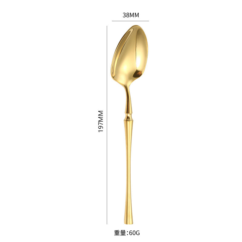 A stainless steel cutlery