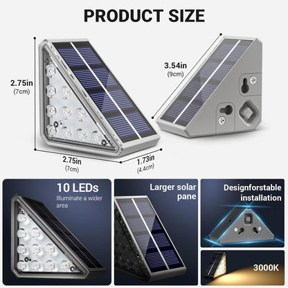 A solar stair light outdoor waterproof step light courtyard foot light led light trail light self-adhesive household luminous light