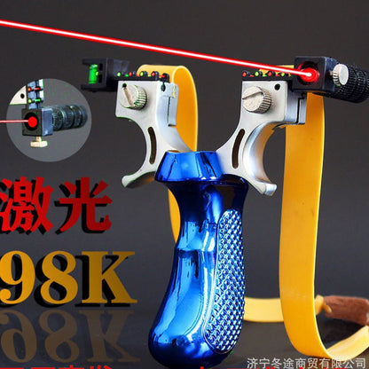 A high-precision new 98K laser aiming outdoor combat free fast pressure slingshot frame