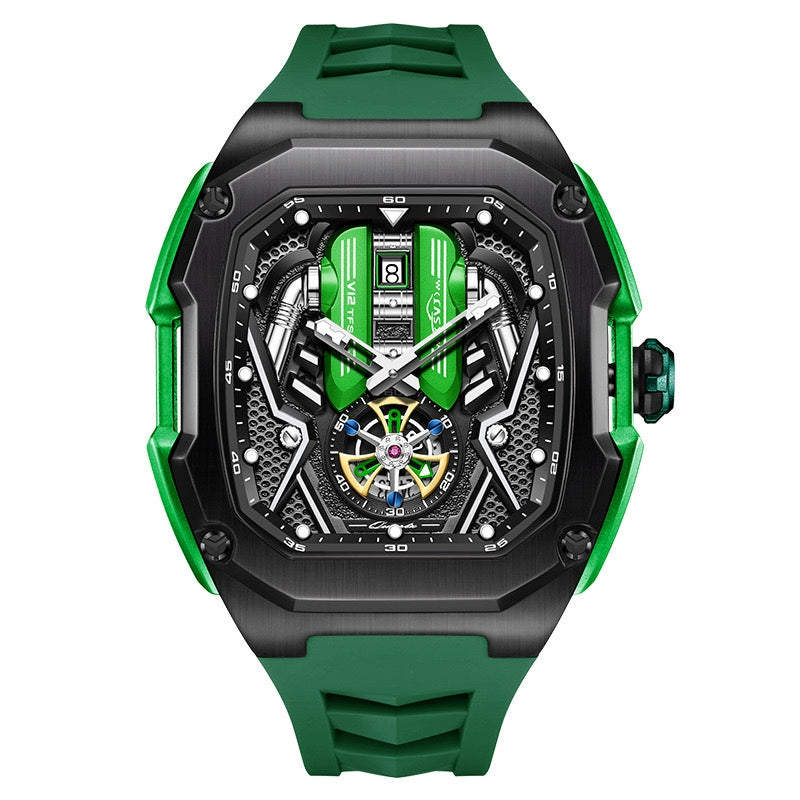 A men's watch engine three-dimensional design luminous waterproof multi-kinetic trendy men's high-end quartz watch