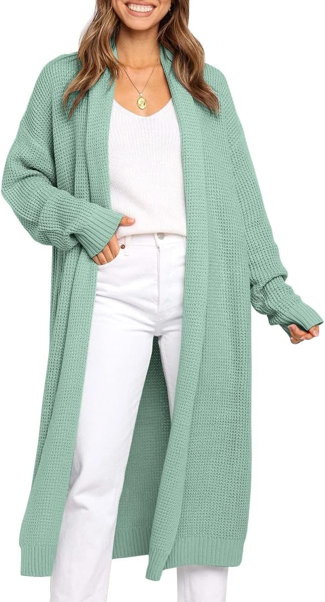 A knit sweater jacket