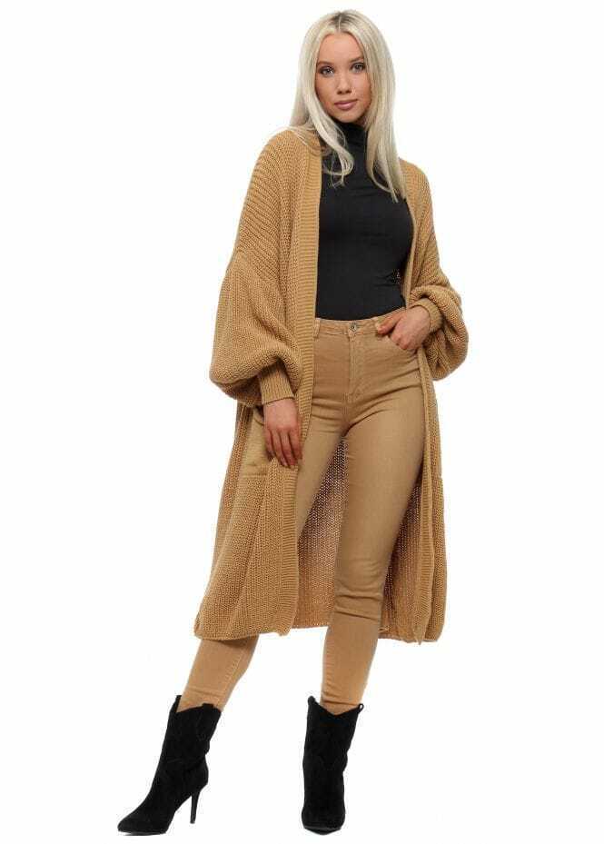 A long knit jacket