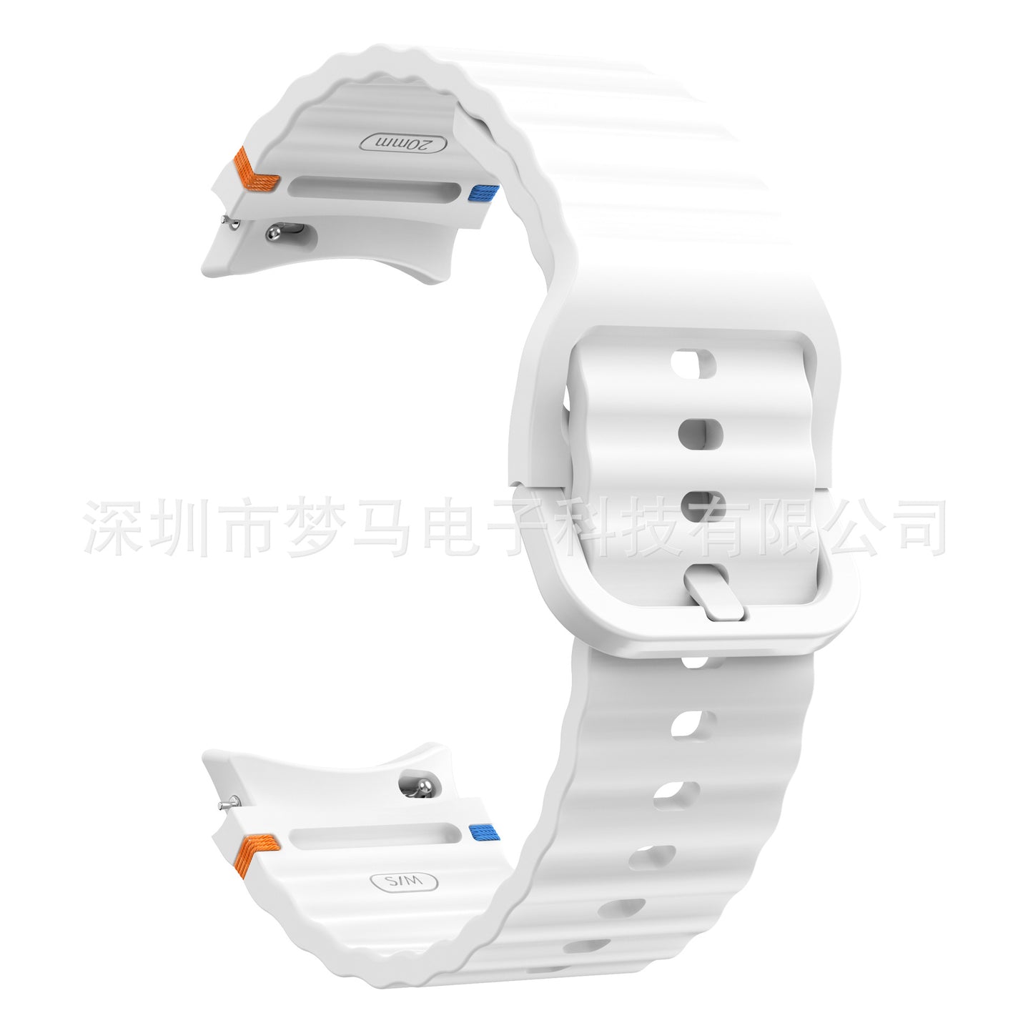 A Suitable for Samsung watch7/FE original wave stitching color buckle silicone strap universal watch654 strap