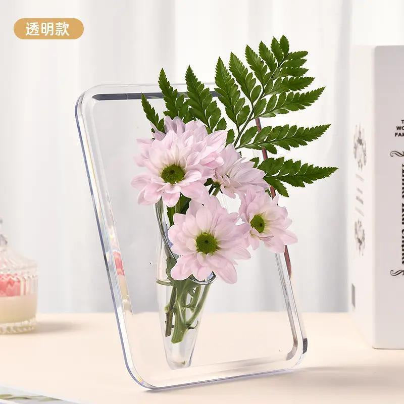 Photo frame vase transparent acrylic vase desktop creativity