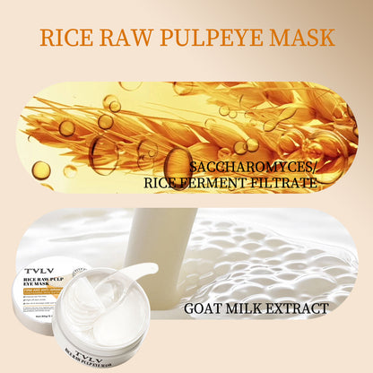A TVLV rice puree eye mask sticker, moisturizing and brightening around the eyes, propolis blueberry water translucent and moisturizing eye mask