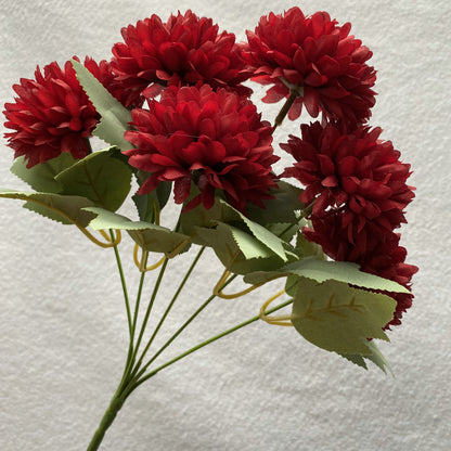 A Regula bouquet 6 heads hydrangea indoor living room dining table dried flower arrangement ornament, simulated bouquet handmade decorative flowers