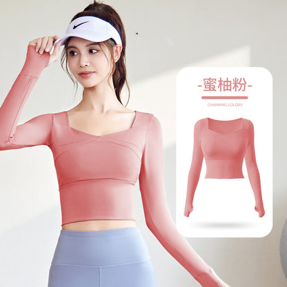 A High elastic, slim and thin yoga suit, nude suit, high waist running sports fitness suit