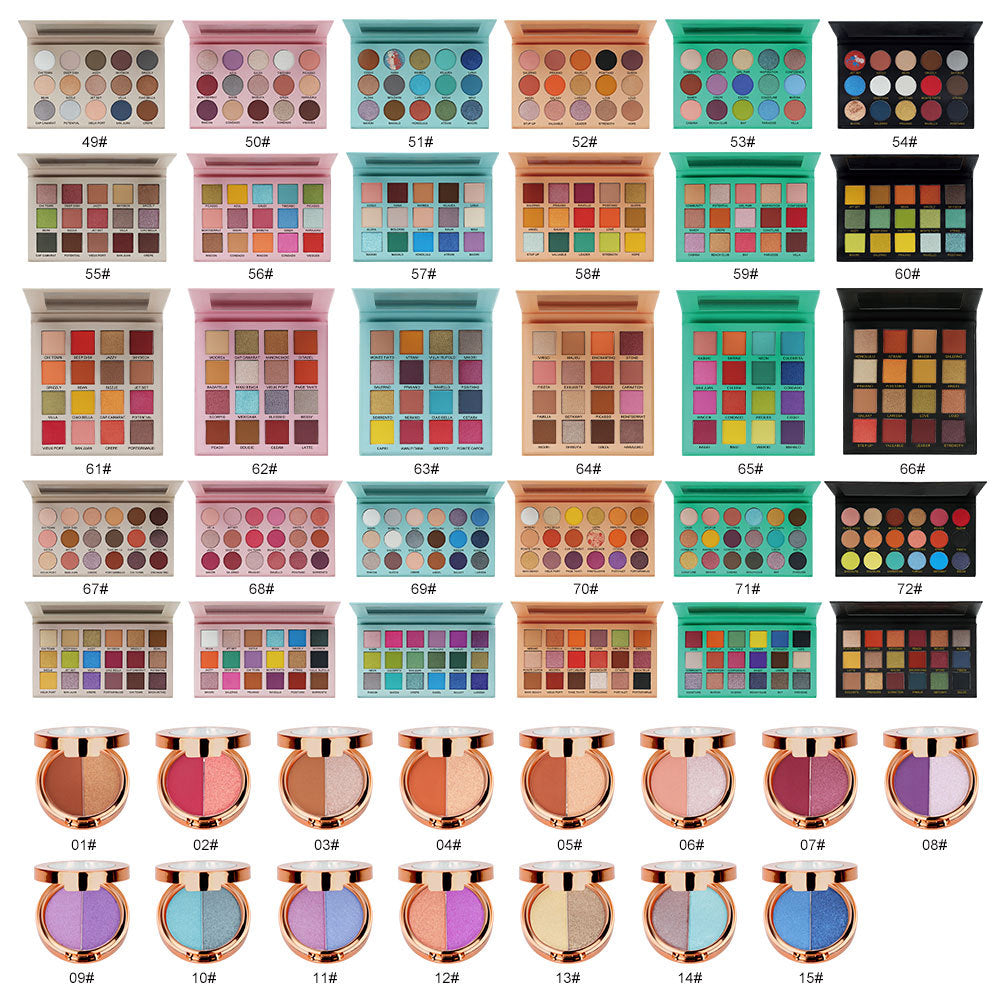 A Matte Pearl Eyeshadow Comprehensive Disc Eyeshadow —— Customizable logo MOQ 100 pieces