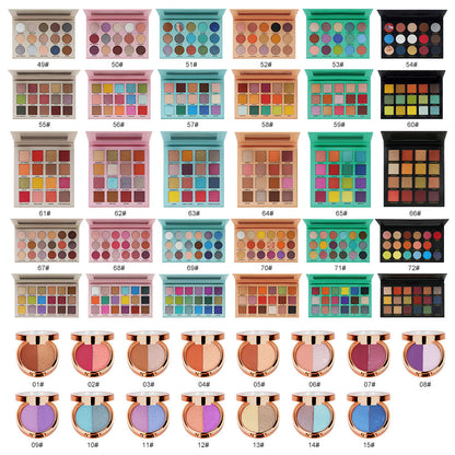 A Matte Pearl Eyeshadow Comprehensive Disc Eyeshadow —— Customizable logo MOQ 100 pieces