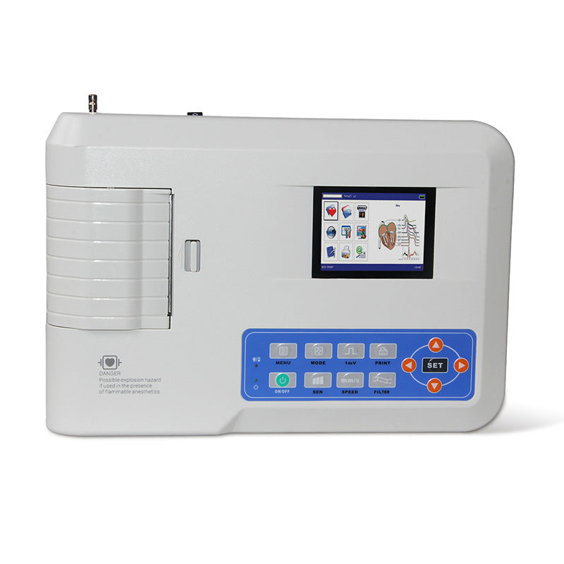 A electrocardiograph lead ECG detection recorder