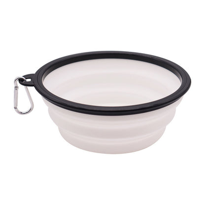 A portable pet folding bowl