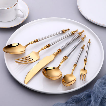 A stainless steel cutlery