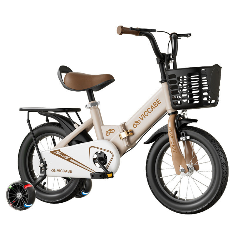 A children's bicycle is foldable