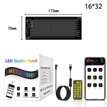 LED car soft screen usb car flexible advertising screen APP bluetooth window glass devil's eye display