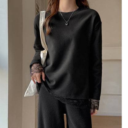 A lace long sleeve top