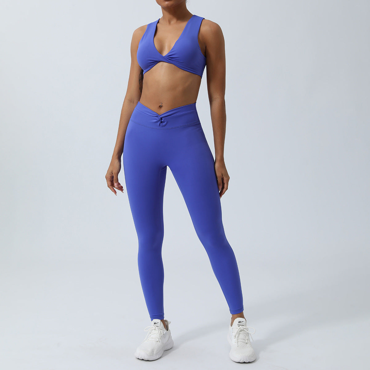 A Yoga suit Kink bra Peach hip trousers Sports suit No T-line Fitness two-piece set