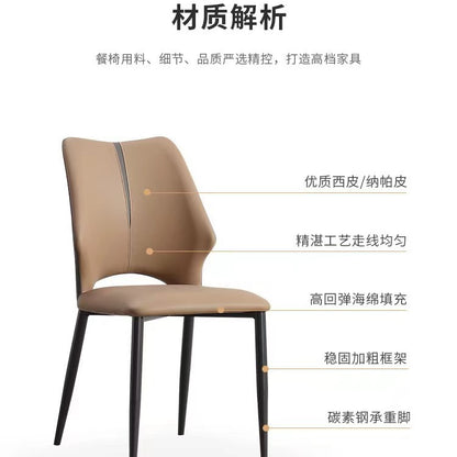 A leather metal chair