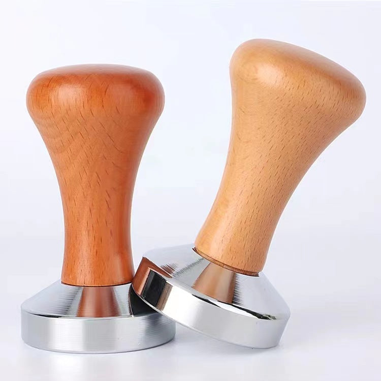 A Powder Press Stainless Iron Solid Italian Coffee Solid Wood Powder Press Hammer Coffee Filler Commercial Household Filler