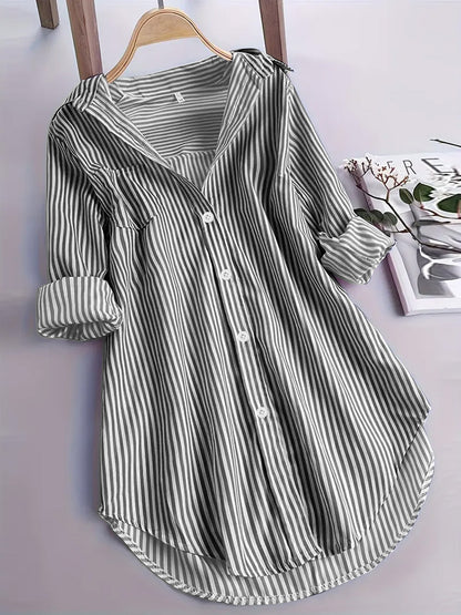 A striped long-sleeved shirt