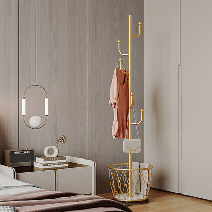 A hanger floor bedroom modern light luxury coat rack Internet celebrity hanger Nordic rack with wheel mobile shelf
