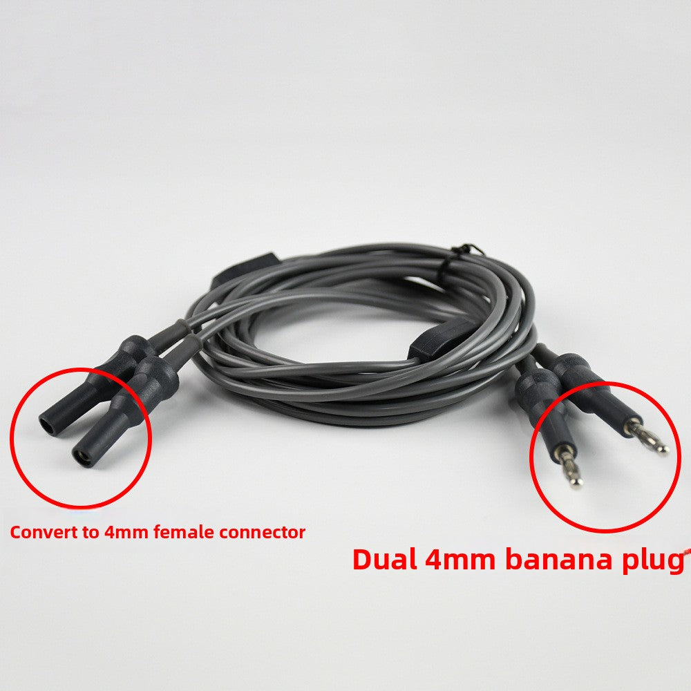 A Reusable bipolar coagulation clamp cable 4mm banana plug connection snake ESU-006C