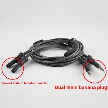 A Reusable bipolar coagulation clamp cable 4mm banana plug connection snake ESU-006C