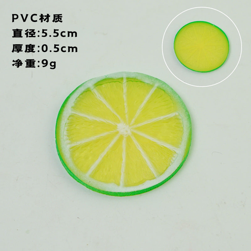 A Fake fruit slice Lemon slice Watermelon slice Fake cherry decoration photo Fruit props High imitation fruit slice model