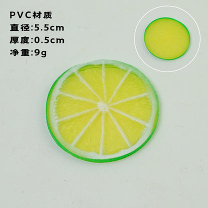 A Fake fruit slice Lemon slice Watermelon slice Fake cherry decoration photo Fruit props High imitation fruit slice model