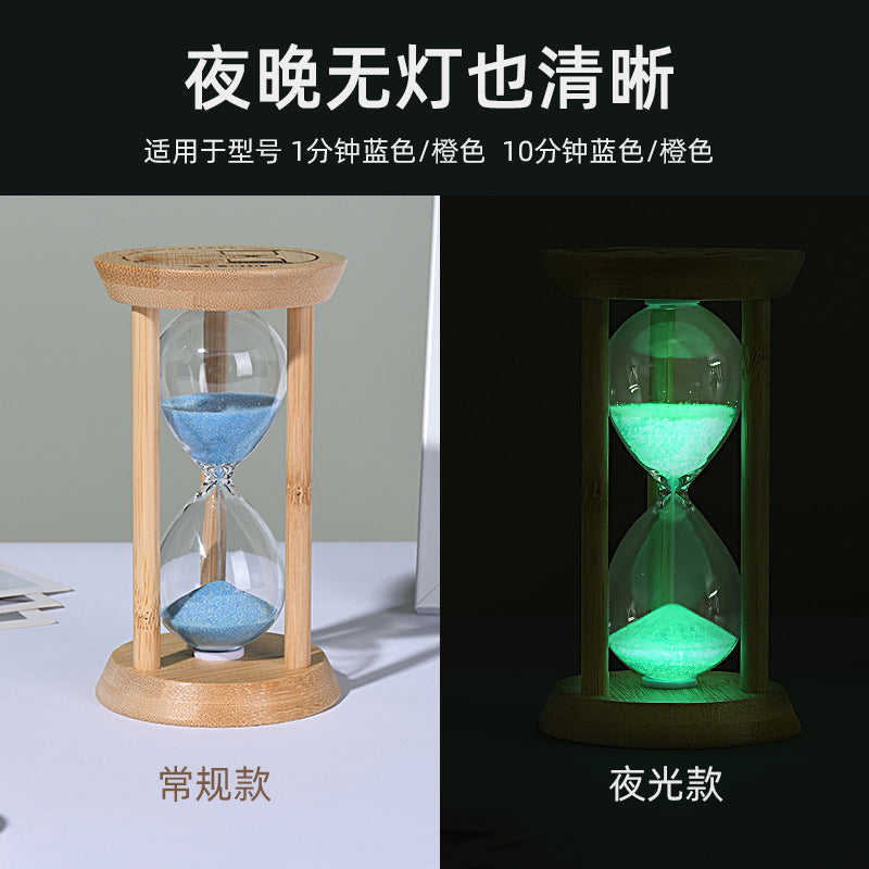 A hourglass ornament