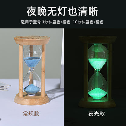 A hourglass ornament