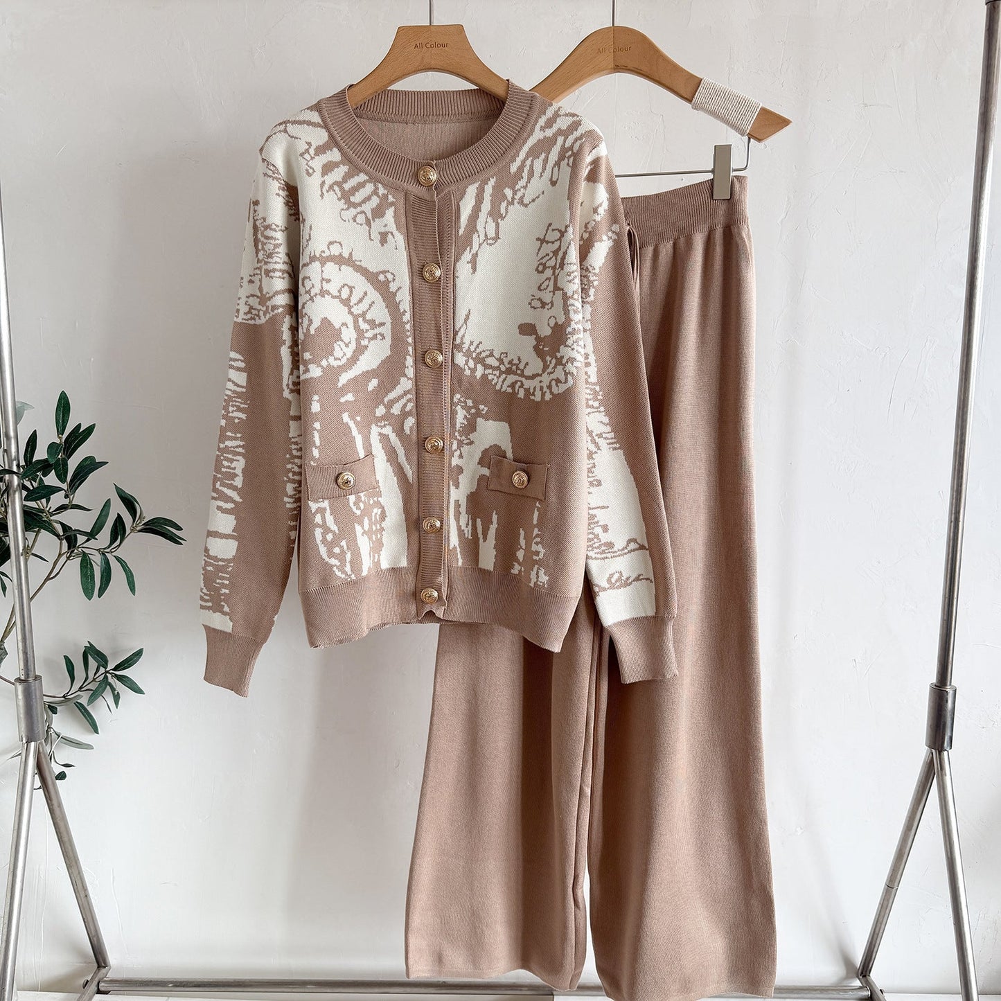 A knitted two-piece set