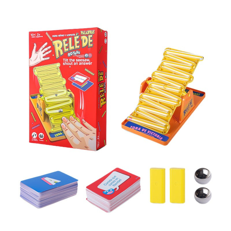 A seesaw board game