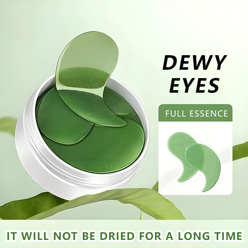 A  dark circles, green eye mask, light moisturizing and moisturizing, brightening eye mask, eye cream, eye care, eye mask sticker.