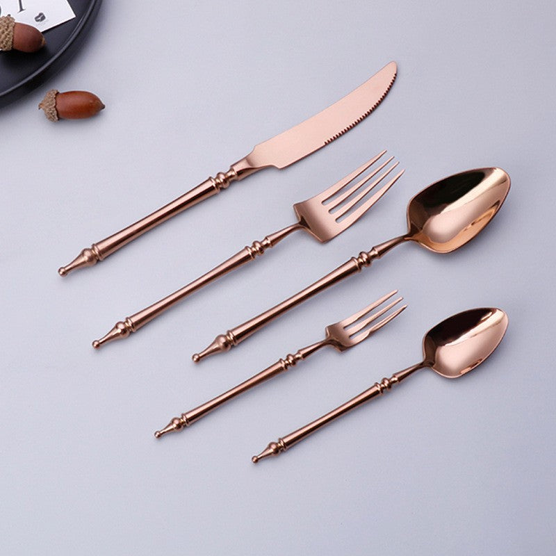 A stainless steel cutlery