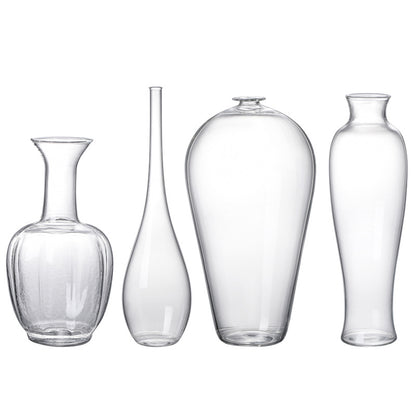 A glass vase transparent water flower cultivator
