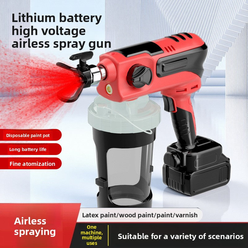A Electric lithium battery high voltage airless sprayer Spray gun Paint paint latex paint sprayer Handheld spray gun