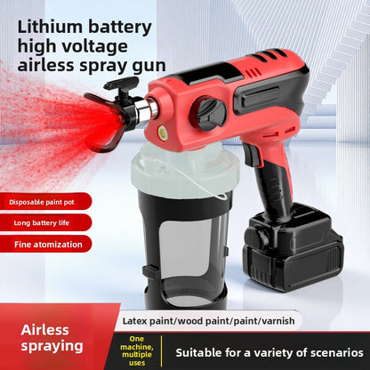 A Electric lithium battery high voltage airless sprayer Spray gun Paint paint latex paint sprayer Handheld spray gun