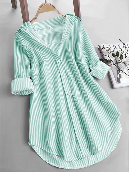 A striped long-sleeved shirt