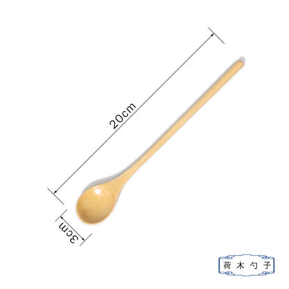 A solid wood spoon